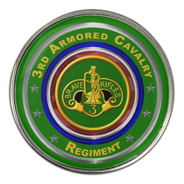 3rd Armored Cavalry Regiment Golf Ball Marker (Front)