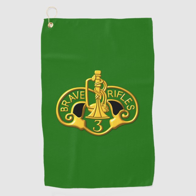3rd Armored Cavalry Regiment    Golf Towel (Front)