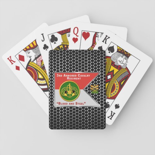 3rd Armored Cavalry Regiment Guidon Poker Cards