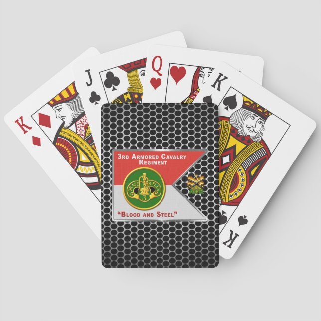 3rd Armored Cavalry Regiment Guidon Poker Cards (Back)