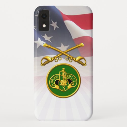 3rd Armored Cavalry Regiment Patch  Saber iPhone XR Case
