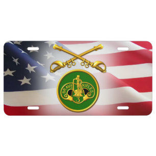 3rd Armored Cavalry Regiment Patch & Saber License Plate