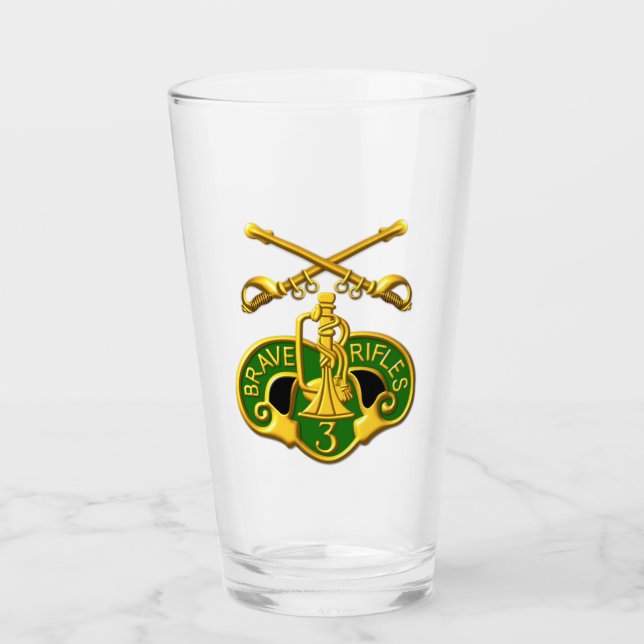 3rd Armored Cavalry Regiment Saber Insignia Glass (Front)