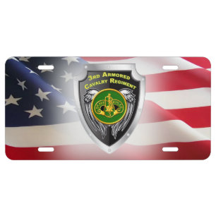 3rd Armored Cavalry Regiment Shield License Plate