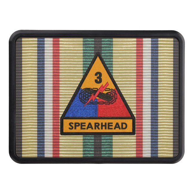 3rd Armored Div. Desert Storm Ribbon Hitch Cover (Front)