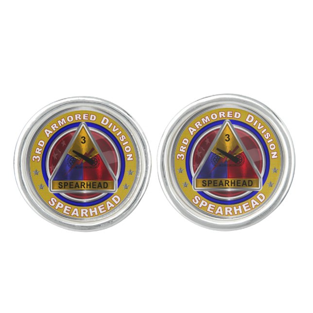 3rd   Armored Division Cufflinks (Front)