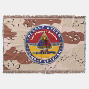 3rd Armored Division Desert Storm Veteran Throw Blanket