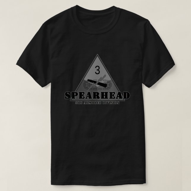 3rd Armored Division Emblem with Motto Army Vetera T-Shirt (Design Front)