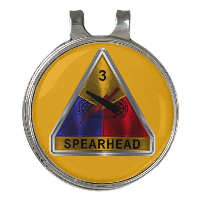 3rd Armored Division  Golf Hat Clip (Front)