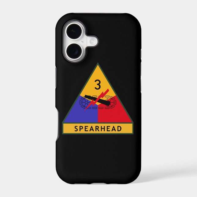3rd Armored Division "Spearhead" Black Iphone Case (Back)