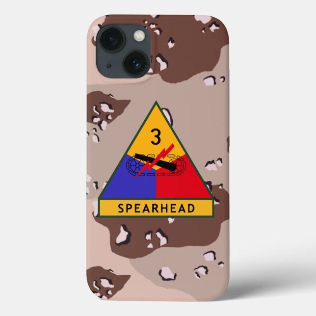 3rd Armored Division "Spearhead" Desert Camo Case-Mate iPhone Case (Back)