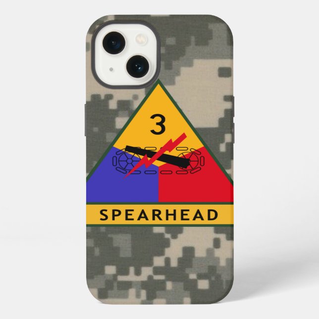 3rd Armored Division "Spearhead" Digital Camo Iphone Case (Back)