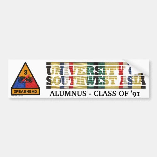 3rd Armored Division U of Southwest Asia Sticker