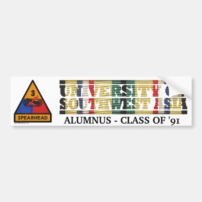 3rd Armored Division U of Southwest Asia Sticker (Front)