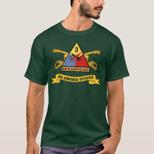 3rd Armored Division w Br Ribbon SSI X T_Shirt