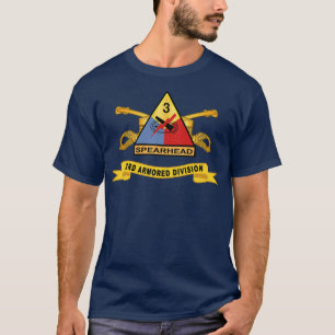3rd Armored Division w Br Ribbon SSI X T-Shirt