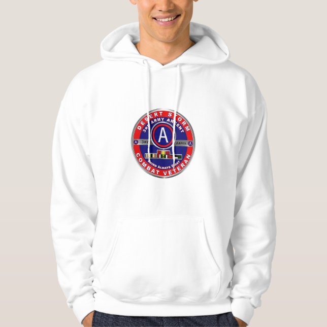 3rd ARMY ARCENT Desert Storm Hoodie (Front)