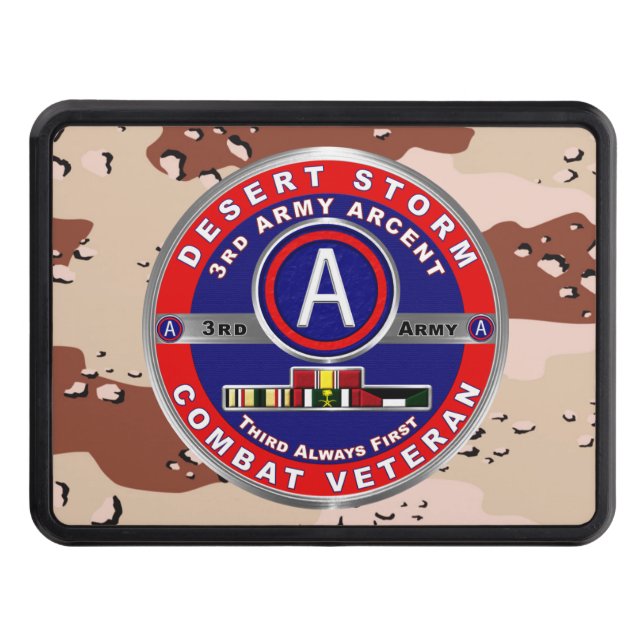 3rd Army ARCENT Desert Storm Veteran Hitch Cover (Front)