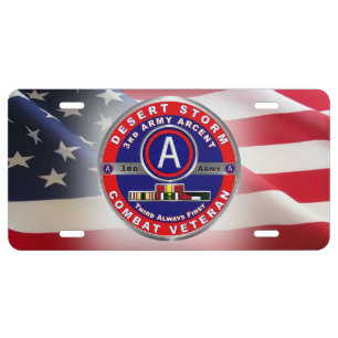 3rd Army ARCENT Desert Storm Veteran License Plate