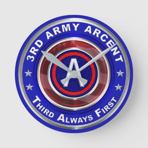 3rd Army ARCENT Keepsake Round Clock