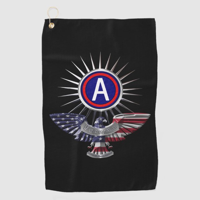 3rd Army Customized Customized Eagle Golf Towel (Front)