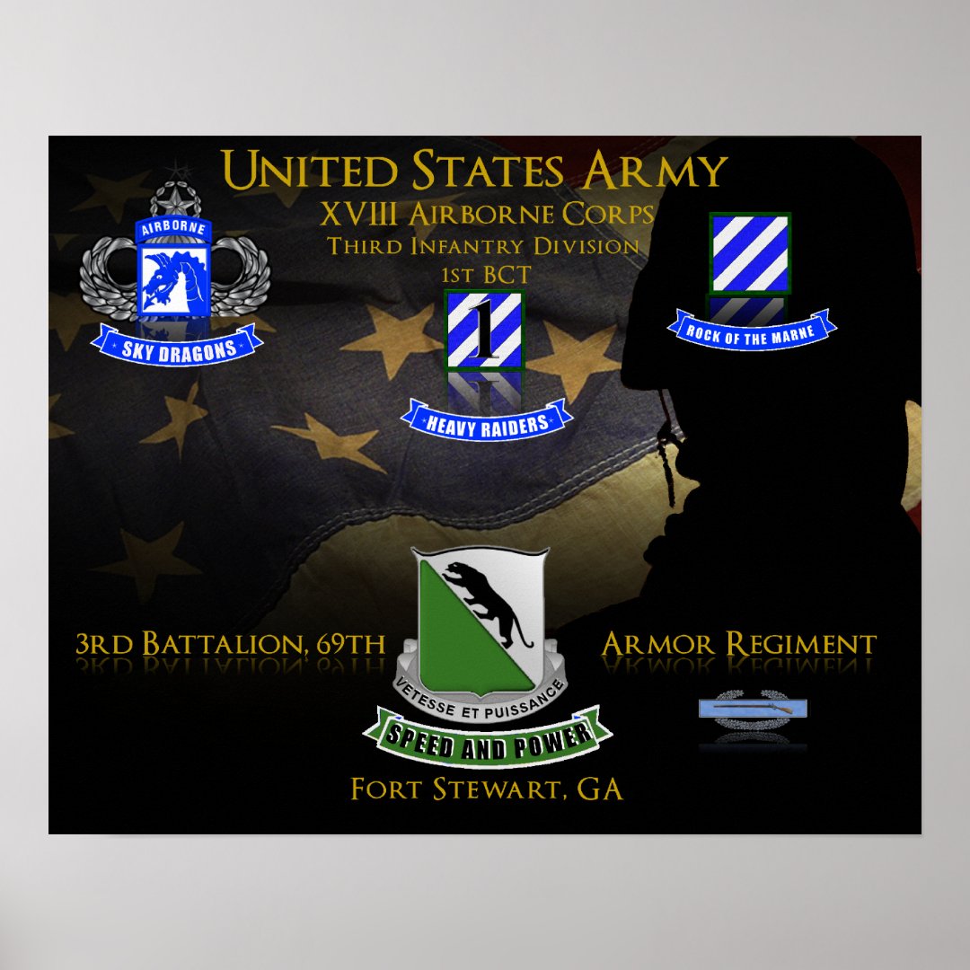 3rd Battalion, 69th Armor Regiment (3–69 AR) Poster | Zazzle