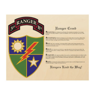 3rd Battalion - 75th Ranger Regiment Wood Wall Art