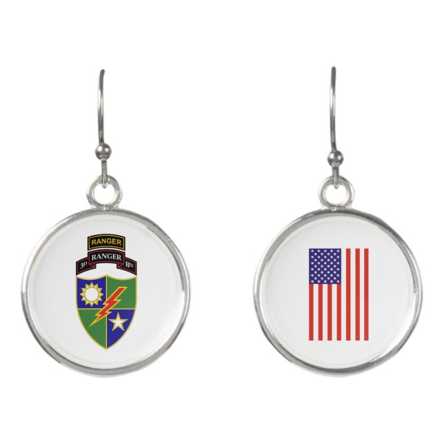 3rd Battalion - 75th Ranger w/Tab Earrings (Front)
