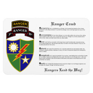 3rd Battalion - 75th Ranger w/Tab Magnet 4x6
