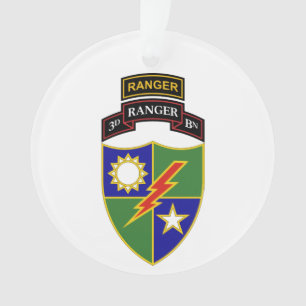 3rd Battalion - 75th Ranger w/Tab Ornament