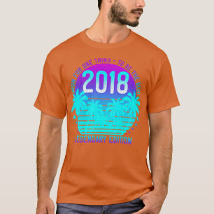 3rd Birthday 2018 Vintage Aesthetic Sunset Palm 3 T-Shirt