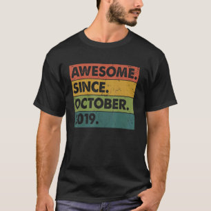 3rd Birthday 3 Years Old Awesome Since October 20 T-Shirt