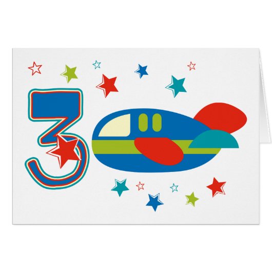 3rd Birthday Airplane (Front Horizontal)