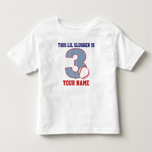 3rd Birthday Baseball Personalized T_shirt