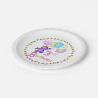 3rd Birthday Bear Princess Balloons