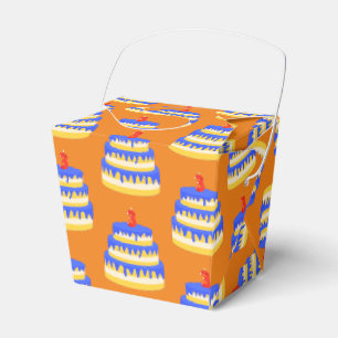 3rd Birthday Blue Cake Favor Boxes