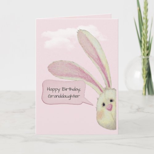3rd Birthday Bunny on Pink Card