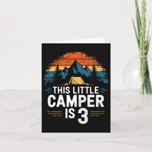 3rd Birthday Camping Shirt For 3 Year Old Kids Cam Card