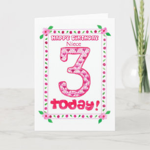3rd Birthday Card for a Niece