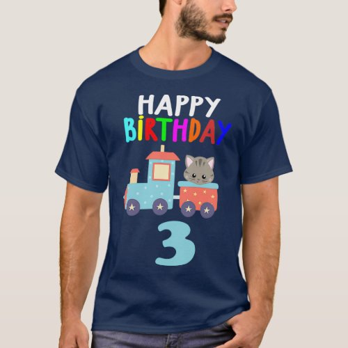 3rd birthday cat 1 T_Shirt