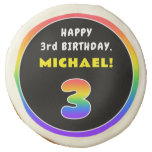 [ Thumbnail: 3rd Birthday: Colorful Rainbow # 3, Custom Name ]