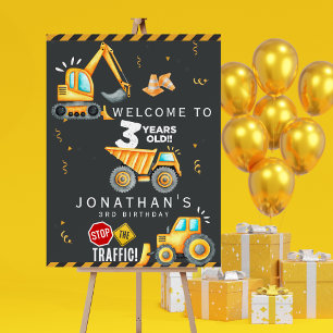 3rd Birthday Construction Celebration Foam Board