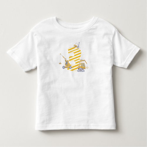 3rd birthday Construction site crane 3 years old Toddler T_shirt