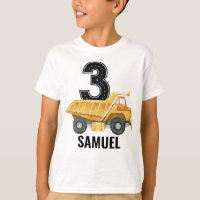 3rd Birthday Construction Truck Dump Truck T-Shirt