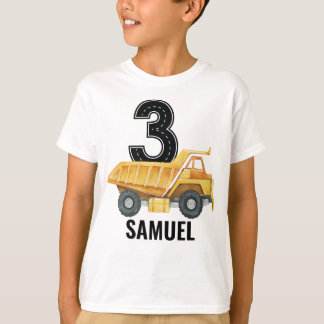 3rd Birthday Construction Truck Dump Truck T-Shirt