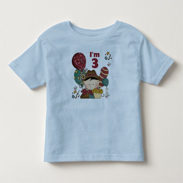 3rd Birthday Cowboy T-shirts and Gifts (Front)
