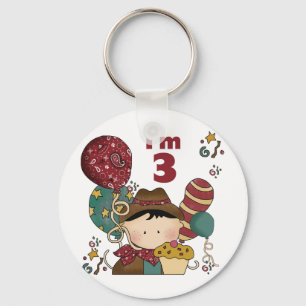 3rd Birthday Cowboy T-shirts and Gifts Keychain