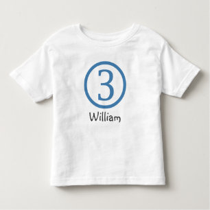 3rd Birthday Customizable T-Shirt Boy