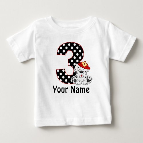 3rd Birthday Dalmatian Personalized T Shirt