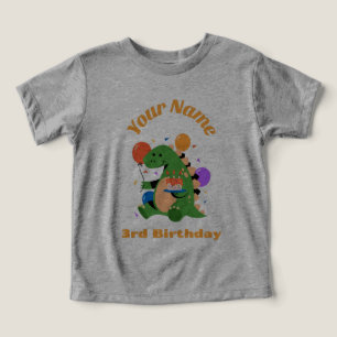 3rd Birthday Dino Toddler T-shirt